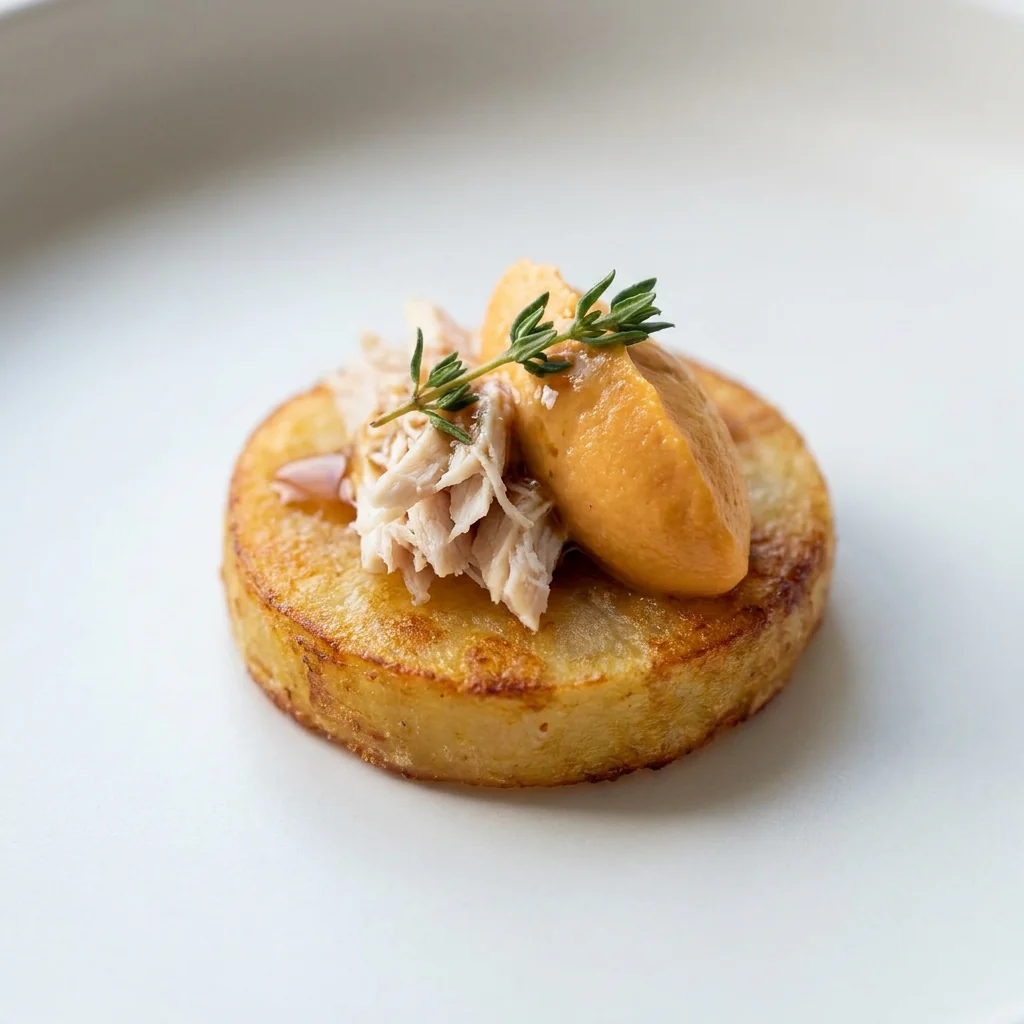 Sunday Roast Deluxe served as one visible BOLD & THICK crisp canapé on a white seamless background